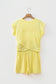 Mint Green Solid Short Sleeve Elastic Waist Pocket Casual Two Piece Short Set