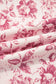 Pink Vintage Floral Print Denim Shift Pants