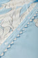 Sky Blue Floral Ric Rac Edge Puff Sleeve Button Up Summer Shirt