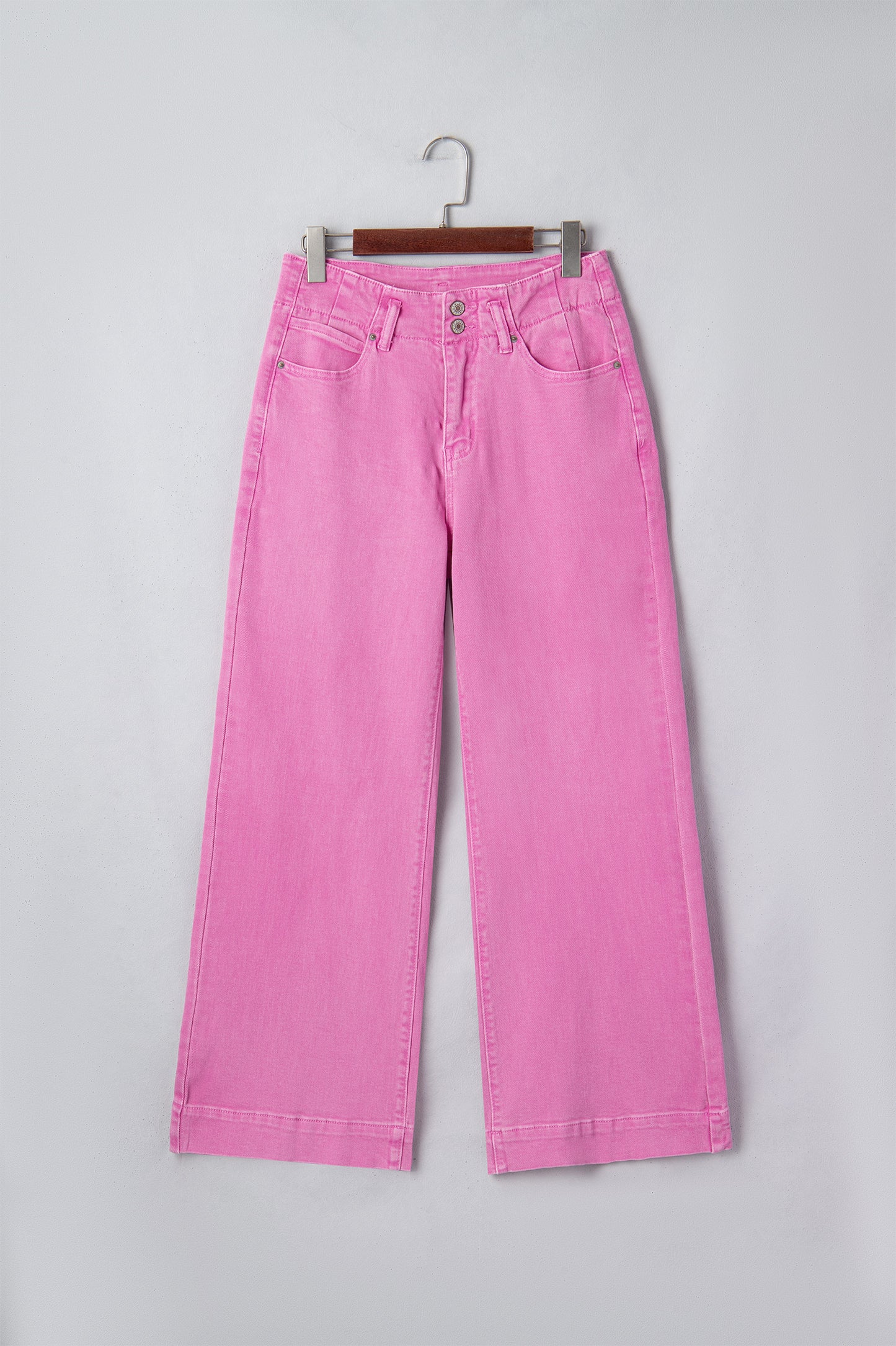 Black 2-Button High Waist Flared Bottom Jeans