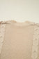 Parchment Cable Knit Braided Tie Sleeve Plus Size Open Cardigan