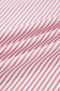 Red Stripe Plus Size Ruffled Hem Pinstriped Midi Dress