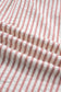 Pink Stripe Leopard Trim V Neck Button Down Half Sleeve Shirt