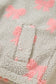 Gray Bow Sherpa Quarter Zip Drop Shoulder Baggy Sweatshirt
