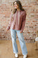 Jet Stream Thermal Textured Lace Drawstring Baggy Hoodie