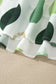 Green Polka Dot Print Flounced Half Sleeve Casual Vacation Style Mini Dress