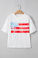 White Flag Bow Graphic Crewneck Tee