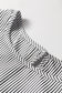 Black Stripe Striped Ruffle Sleeve Short Sleeve Round Neck Casual Shift Blouse