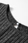 Dark Grey Ribbed Keyhole Short Sleeve Wide Leg Jumpsuit