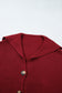 Red Dahlia Solid Color Knit Oversized Button Front Sweater Cardigan