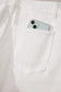 White Solid Color Rolled Cuffs Denim Bermuda Shorts