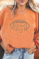Dark Blue Rugby Game Day Embroidered Corduroy Sweatshirt