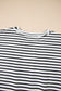 Black Stripe Floral Puff Sleeve Patchwork Round Neck Loose Top