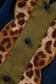 Navy Blue Button Detail Leopard Metallic Trim Short Sleeve Tunic Dress