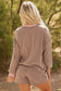 Sky Blue Checkerboard Long Sleeve Pullover and Shorts Set