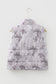 Brown Camo Leaf Print Winter Puffer Vest