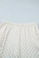 Khaki Plus Size Checkered Print Half Sleeve Tee Loose Pants Two-piece Lounge Set