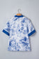 Blue Wild Animal Paradise Contrast V Neck Raglan Sleeve Blouse