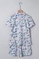 Multicolour Abstract Patterned Polo Collar T Shirt and Shorts Set