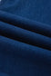 Sail Blue Hardware Decor Patched Pockets Wide Leg Denim Pants