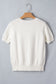 White Wild West Horse Head Printed Short Sleeve Sweater