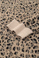 Khaki Leopard Textured Ribbed Trim Plus Size Long Sleeve Top