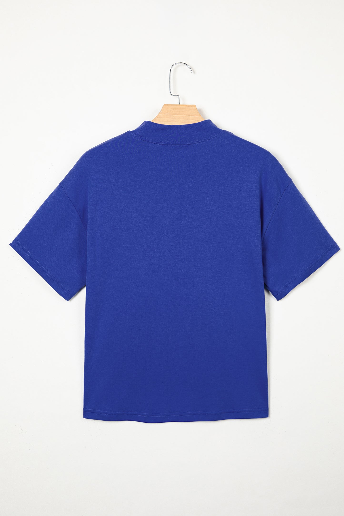 Sachet Pink Solid Color High Neck Oversize Tee
