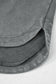 Medium Grey Mineral Wash Chest Pockets Drop Shoulder Shacket with Side Slit