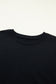 White Solid Color Dropped Shoulder Long Sleeve Top