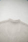 Jet Stream Solid Color Short Sleeve Zipper Knit High Neck Sweater
