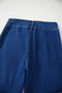 Sail Blue Hardware Decor Patched Pockets Wide Leg Denim Pants