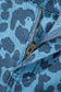 Sky Blue Leopard Print Straight Loose Jeans