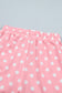 Sky Blue Polka Dot Oversized Top Drawstring Short Set