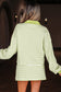 Red Stripe Collared V Neck Drop Shoulder Pullover and Skort 2pcs Outfit