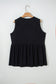 Blue Sapphire Plus Size Solid Color Bow Tie Peplum Tank Top