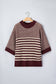 Red 3/4 Draped Sleeve Slouchy Sweater