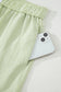 Green Gingham Plaid Button Detail Lace Trim Boxer Shorts