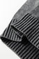 Black Mineral Wash V Neck Knit Exposed Seam Drop Shoulder Loose Sweater