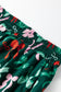 Green Festive Bow Print Long Sleeve Shirt and Pajama Short Set