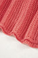 Coral Crochet Hollow-out Jumper Top Sweater