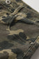 Green Camouflage High Rise Denim Shorts