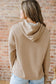 Jet Stream Thermal Textured Lace Drawstring Baggy Hoodie