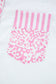 Pink Leopard Striped Western Casual Shirt