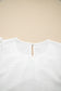 White Flounce Sleeve Pleated Textured Blouse