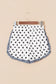 White Polka Dot Contrast Ruffle Trim Shorts