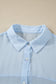 Beau Blue Sheer Tunic Shirt Drawstring Shorts 2pcs Swim Cover Up