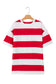 Racing Red Striped Color Block Oversize Tunic Tee