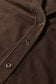 Coffee Button Front V Neck Casual Cardigan