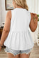 Blue Sapphire Plus Size Solid Color Bow Tie Peplum Tank Top