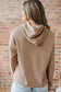 Jet Stream Thermal Textured Lace Drawstring Baggy Hoodie